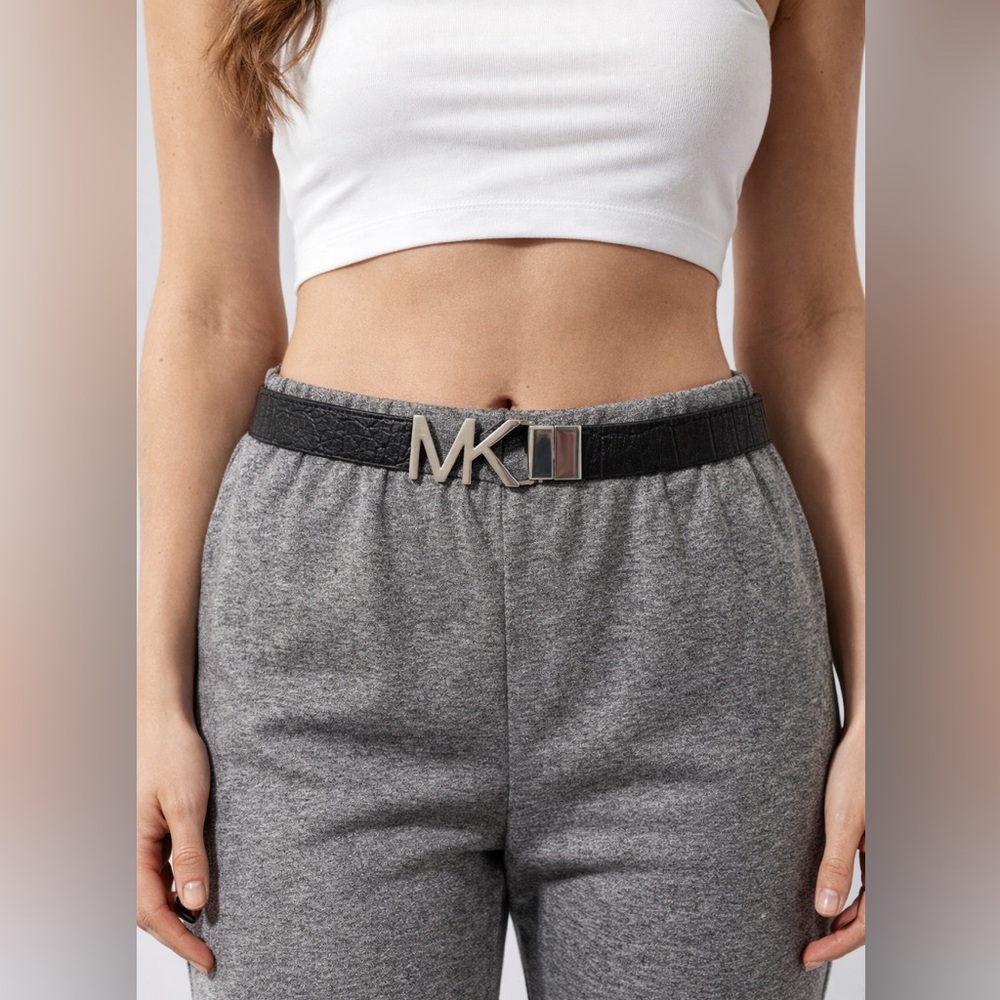 Michael Kors black alligator print belt - Picture 1 of 4